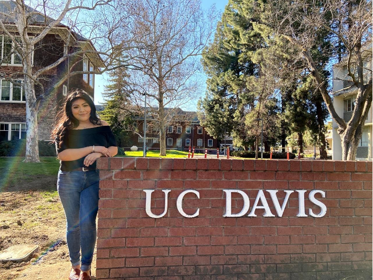 Noemi Gregorio at the UC Davis Gate