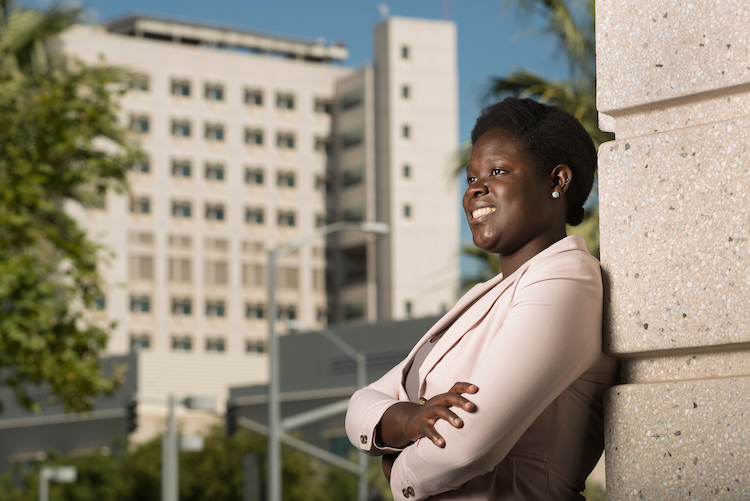 Student Nadia Okoree at the UC Davis Health campus