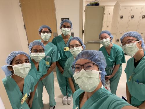 Students from the BME experience during a clinical observation.