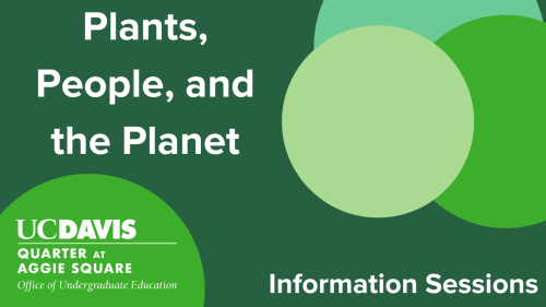 Plants people and the planet information session