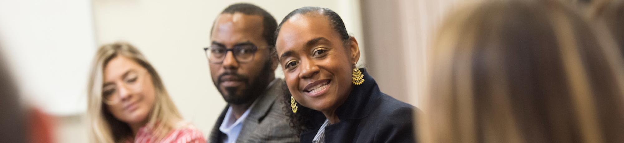 professors Torry and Maisha Winn lead a Transformative Justice circle-up 